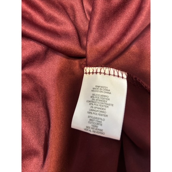 City Vibe Burgundy Sequin Lace Back Dress Junior's Size 9 - Picture 6 of 6